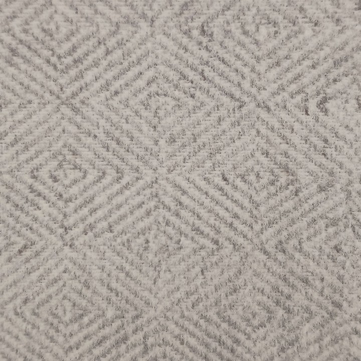 Koc wełniany duże romby z brązową lamówką 150 x 200 cm (1.2kg)