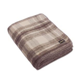 Koc wełniany w Krata gładka